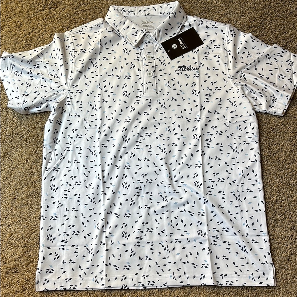 Titleist White and Black Polo Shirt